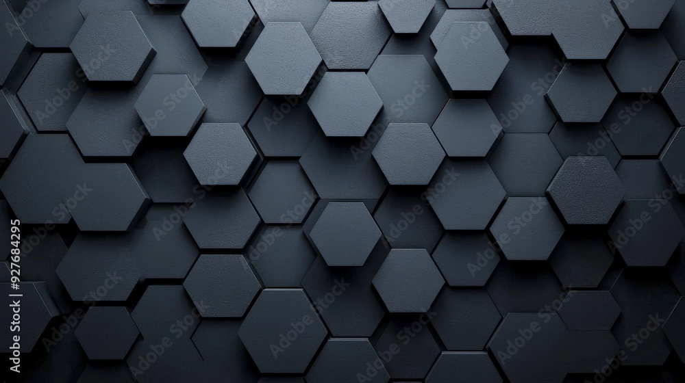 Abstract dark gray hexagon pattern background. Abstract dark gray hexagon pattern background.