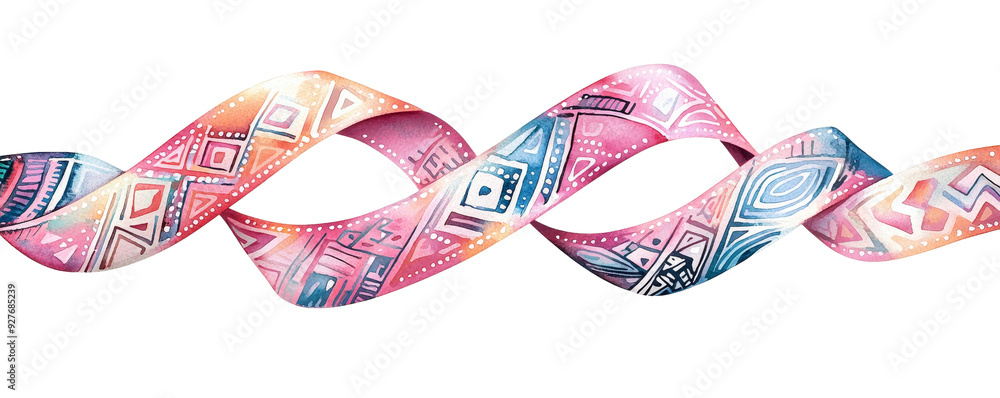 Colorful abstract ribbon design with intricate patterns, ideal for backgrounds and creative projects. Colorful abstract ribbon design with intricate patterns, ideal for backgrounds and creative projects.