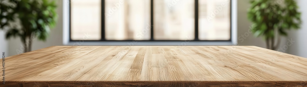 High-quality , blank wooden table, product showcase, copy space over modern interior, cafe and restaurant, elegant furniture, cozy lighting, sophisticated vibe High-quality , blank wooden table, product showcase, copy space over modern interior, cafe and restaurant, elegant furniture, cozy lighting, sophisticated vibe