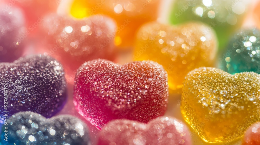 colorful heart shaped gummy candies colorful heart shaped gummy candies