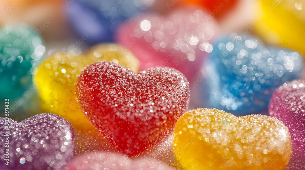 colorful heart shaped gummy candies colorful heart shaped gummy candies