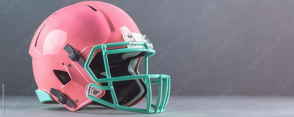 Old school football helmet flat design top view historic theme watercolor colored pastel Old school football helmet flat design top view historic theme watercolor colored pastel