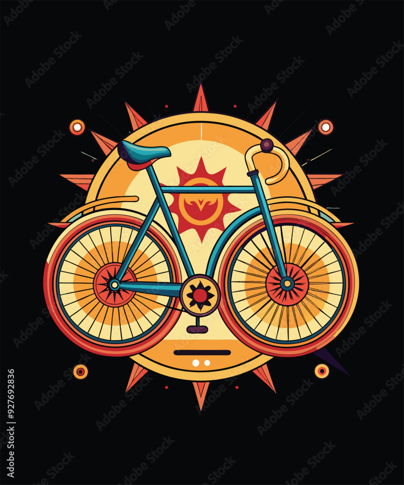 Fototapeta premium Colorful Summer T-shirt Vector Design