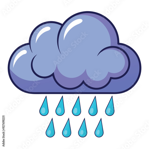 Rain Cloud Vector Design