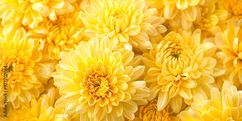 Yellow Vibrant Pattern Of Fresh Flower Buds