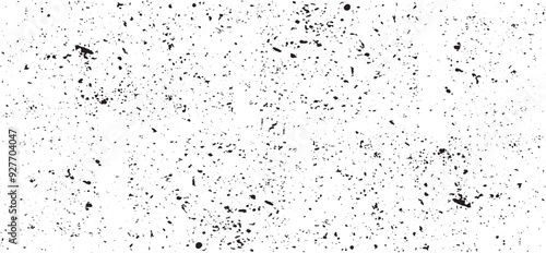 Snow, stars, twinkling lights, rain drops on black background. Abstract vector noise. Small particles of debris and dust. Distressed uneven grunge texture overlay.