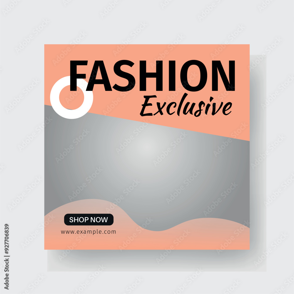 Obraz premium Fashion Sale Social Media Post Template. Fully Editable Instagram and Facebook Square Post Frame Puzzle Organic Sale Poster. Urban fashion social media post template.