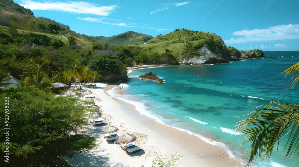 Fototapeta premium Small bay with azure water