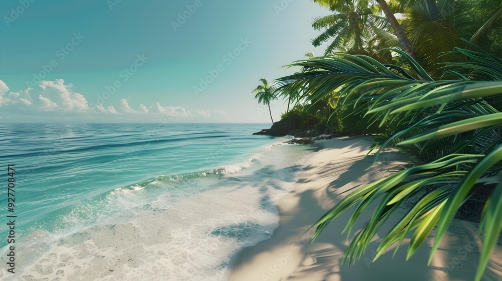 A bay with white sand and crystal clear picture A bay with white sand and crystal clear picture