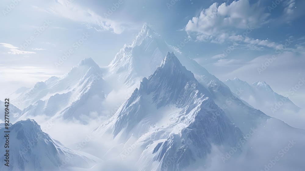 Obraz premium The inaccessible peaks surrounded by eternal snow
