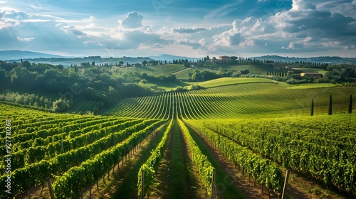 Wallpaper Mural The vineyards of tuscany stretch for many kilometers Torontodigital.ca