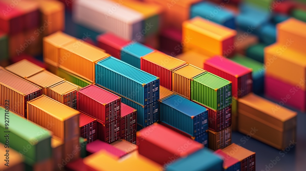 Global trade map, shipping routes and containers, digital visualization, 3D illustration Global trade map, shipping routes and containers, digital visualization, 3D illustration