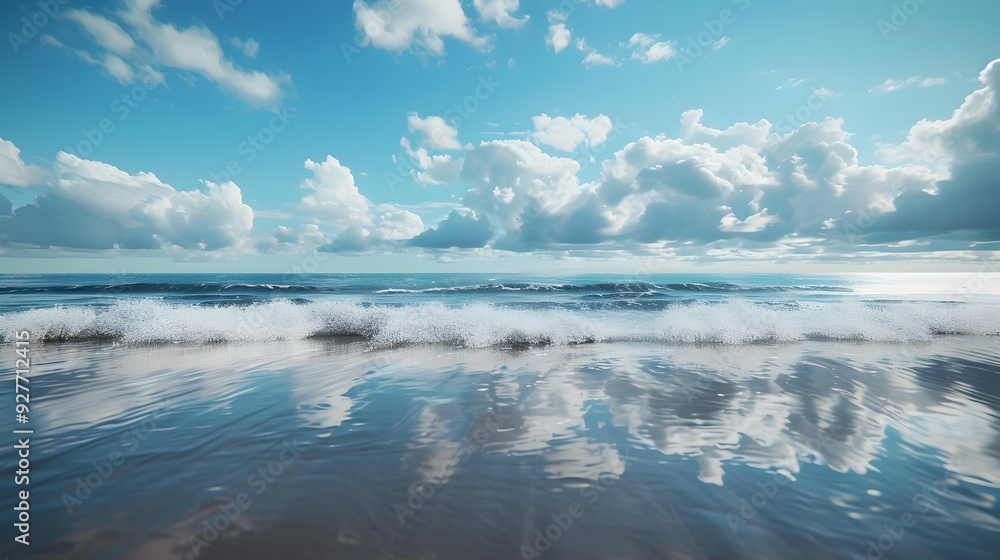 The waves are smooth and mirror-like they slowly The waves are smooth and mirror-like they slowly