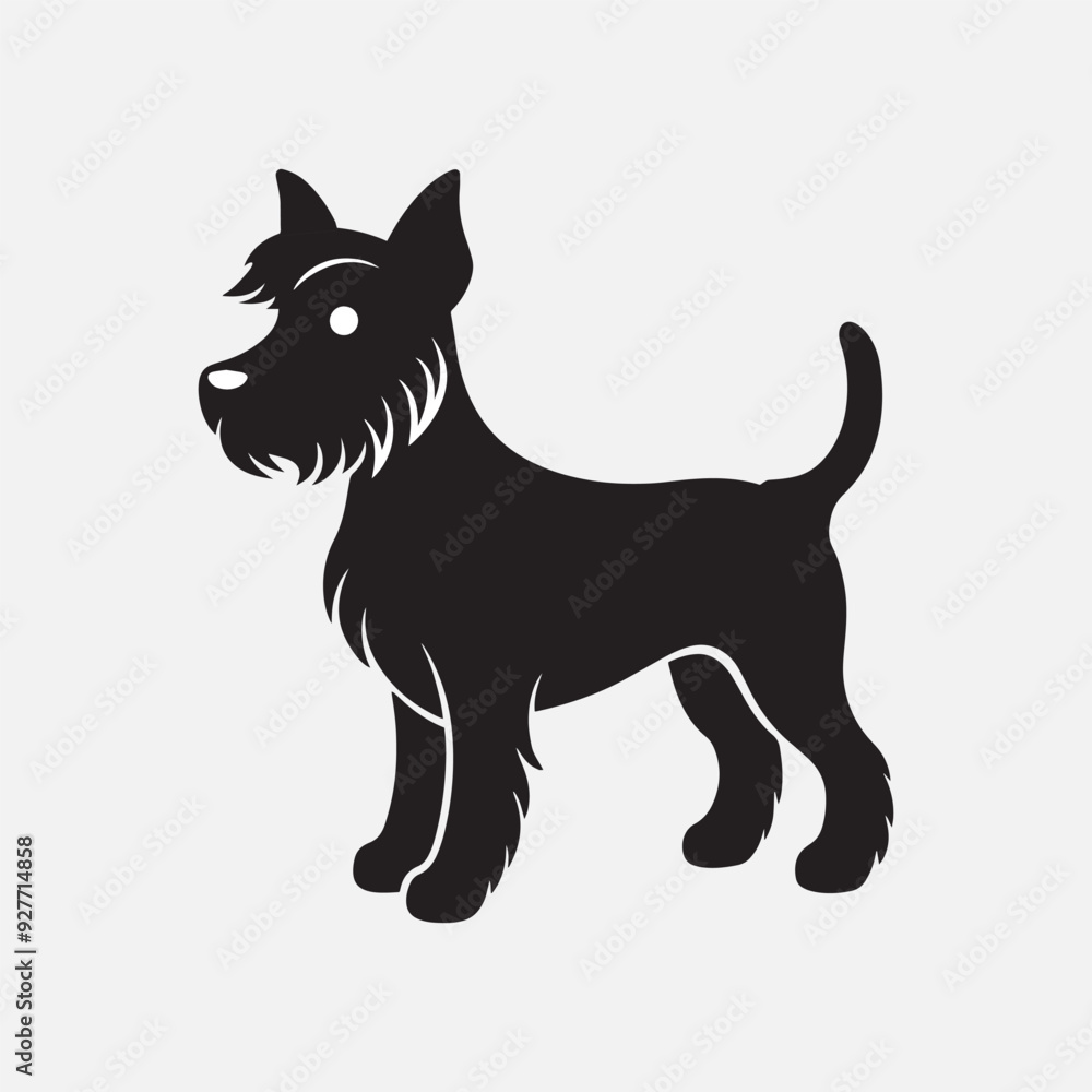 Cute Dog Silhouette vector style Design Cute Dog Silhouette vector style Design