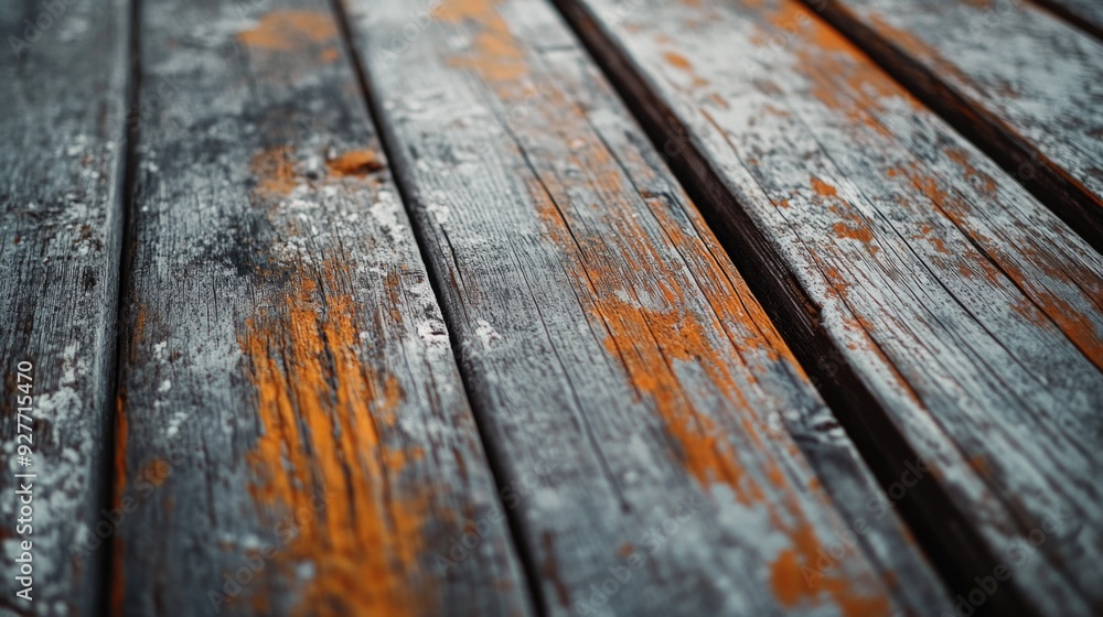 Wooden Table with Peeling Paint Wooden Table with Peeling Paint