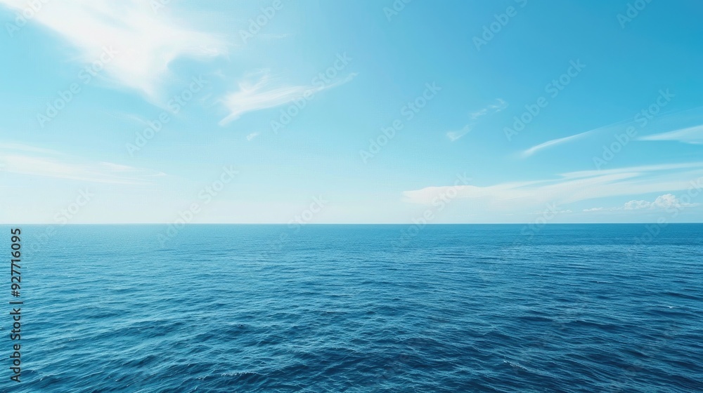 Ocean view on a clear sky backdrop Photo Ocean view on a clear sky backdrop Photo