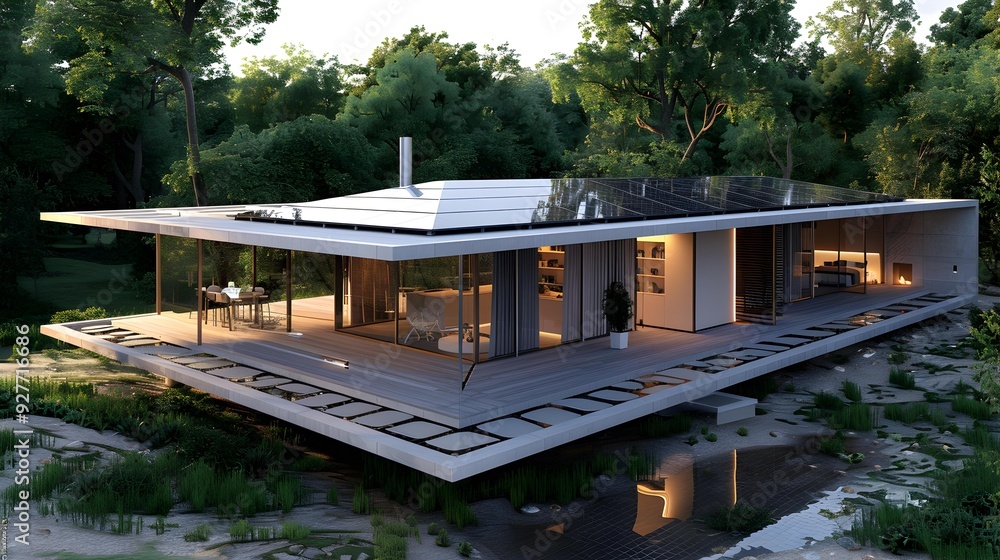 House a minimalist building with a flat roof House a minimalist building with a flat roof