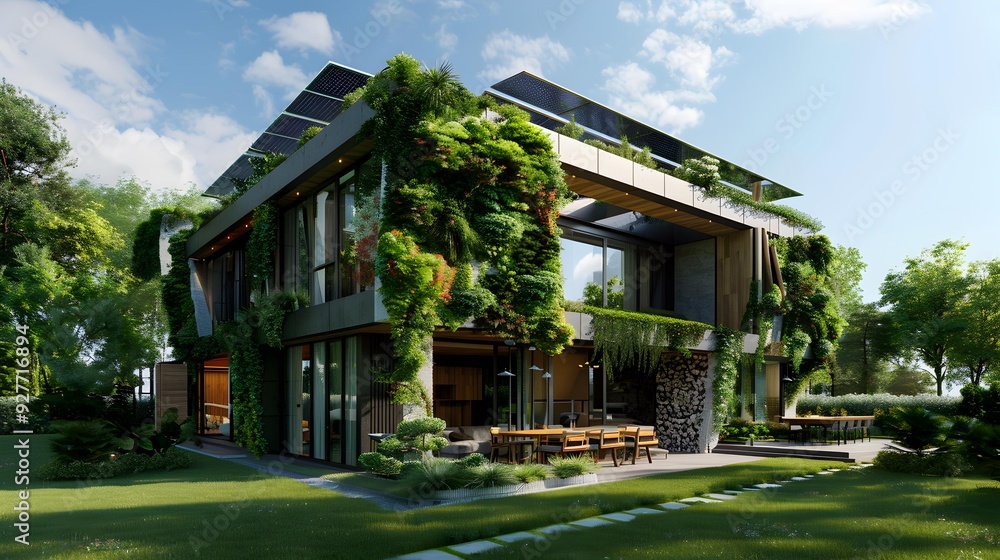 House an ultra-modern building with vertical gardens House an ultra-modern building with vertical gardens