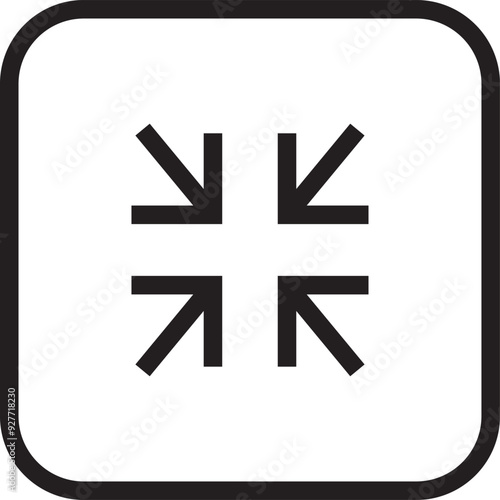 サイズ縮小のアイコンイラスト