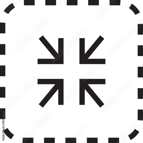 サイズ縮小のアイコンイラスト