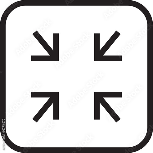 サイズ縮小のアイコンイラスト