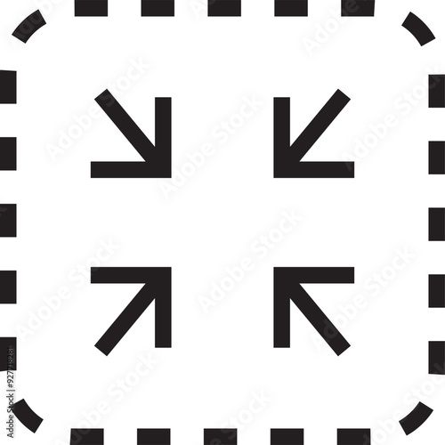 サイズ縮小のアイコンイラスト