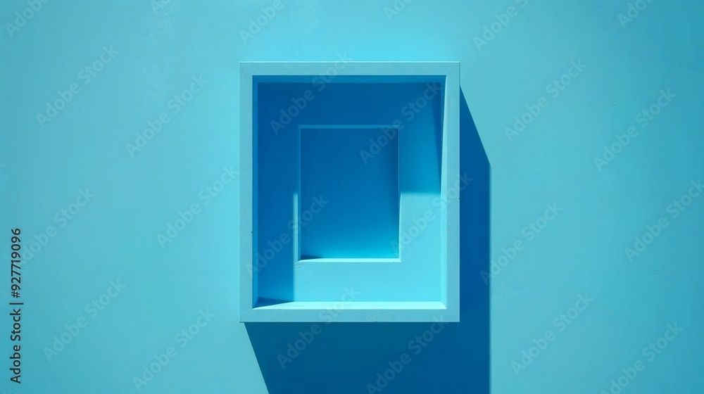 Achieve a harmonious look by pairing an empty picture frame with the geometric elements of your wall Achieve a harmonious look by pairing an empty picture frame with the geometric elements of your wall