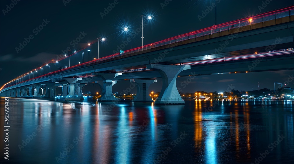 Obraz premium Infrastructure high-tech with an automatic lighting system