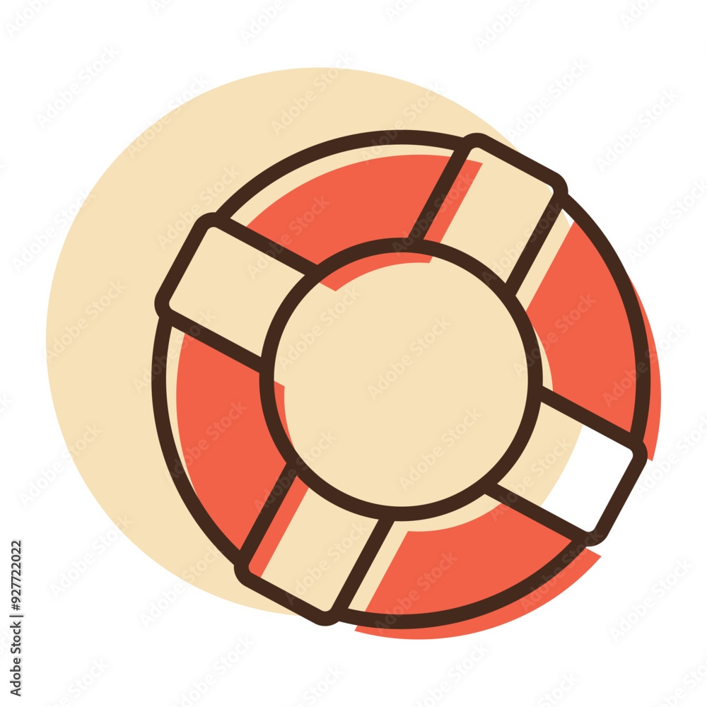 Life ring vector icon. Life preserver symbol Life ring vector icon. Life preserver symbol
