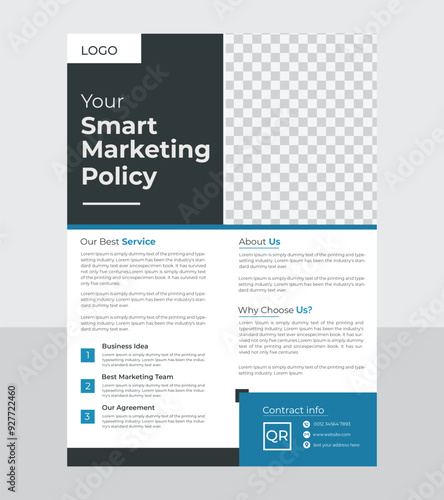 corporate and minimalistic business flyer design template