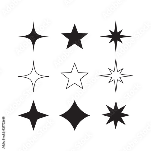 star icon vector shapes