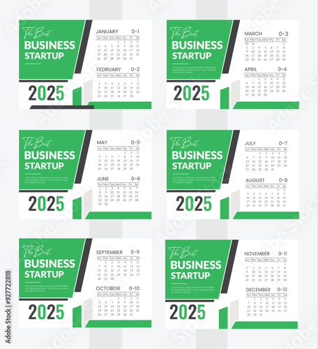 corporate and minimalistic calendar design 2025