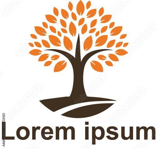 vector tree logo design 