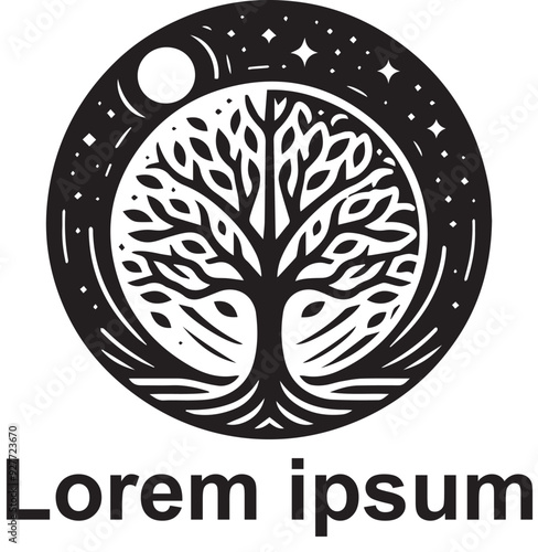 vector tree logo design 