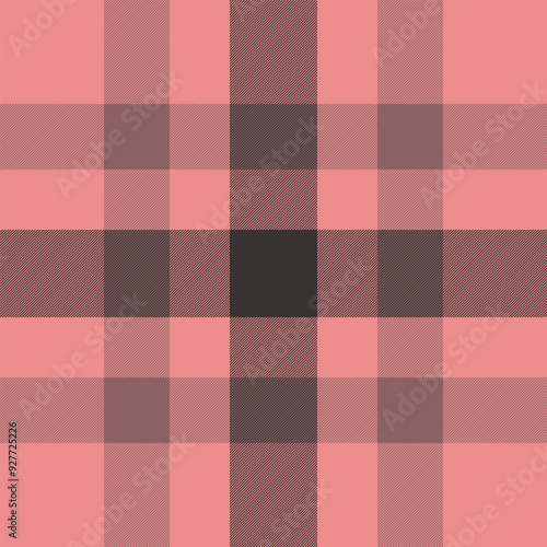 Formal tartan background vector, business check fabric texture. Stationary textile plaid seamless pattern in red and dark colors.