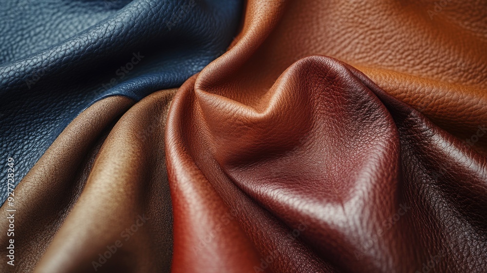 Leather Material Close Up Leather Material Close Up
