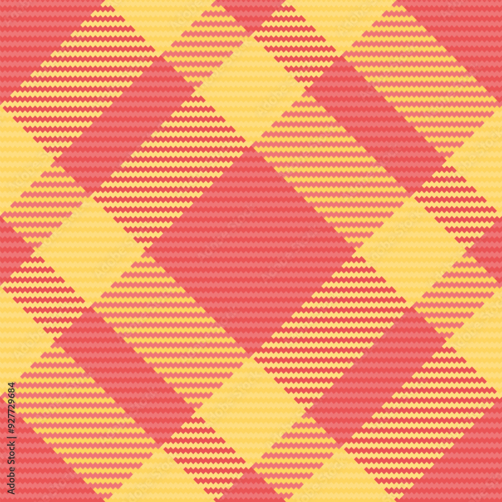 Gift paper textile tartan texture, dress plaid seamless pattern. Sexual fabric vector check background in red and amber colors. Gift paper textile tartan texture, dress plaid seamless pattern. Sexual fabric vector check background in red and amber colors.