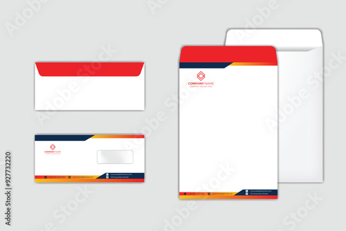 Corporate Envelope Design Template set photo