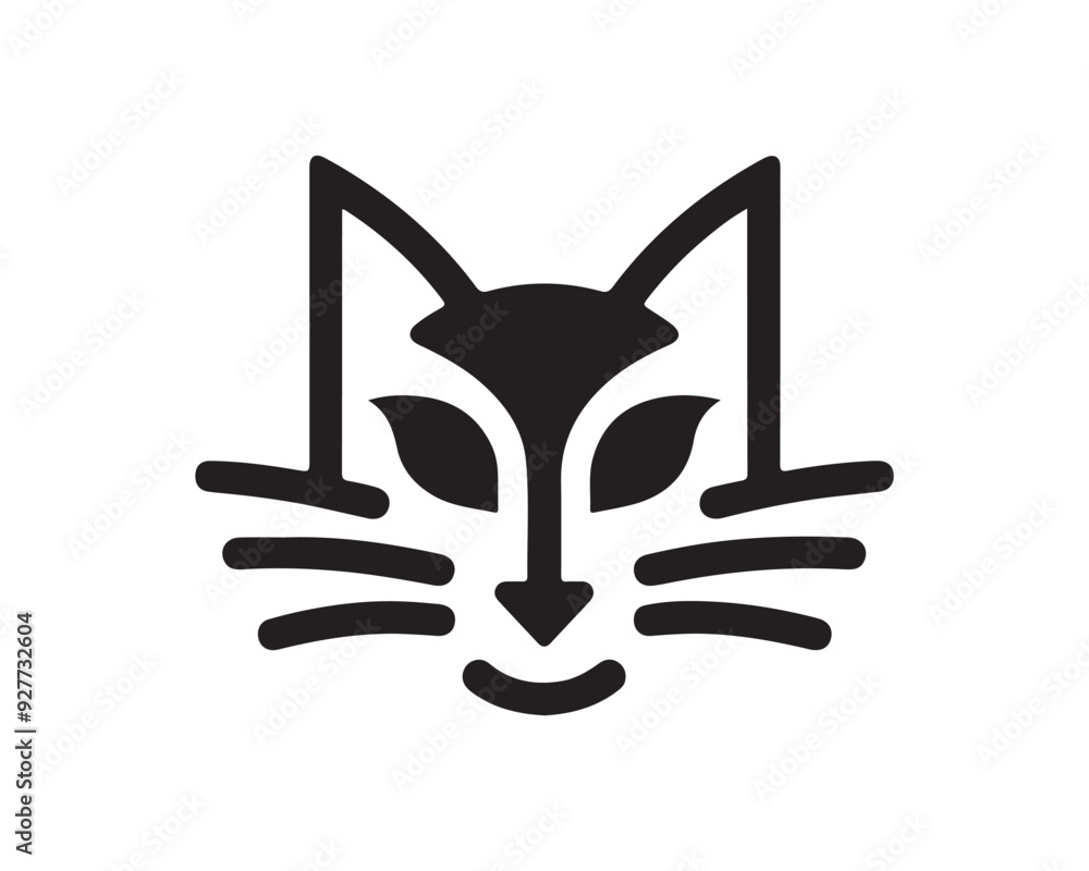 Cat Logo. Cat head icon. Cat face logo. Silhouette simple. Flat style. Cartoon cat face. Logo design template. Vector illustration. Animal logotype concept. Cat Logo. Cat head icon. Cat face logo. Silhouette simple. Flat style. Cartoon cat face. Logo design template. Vector illustration. Animal logotype concept.