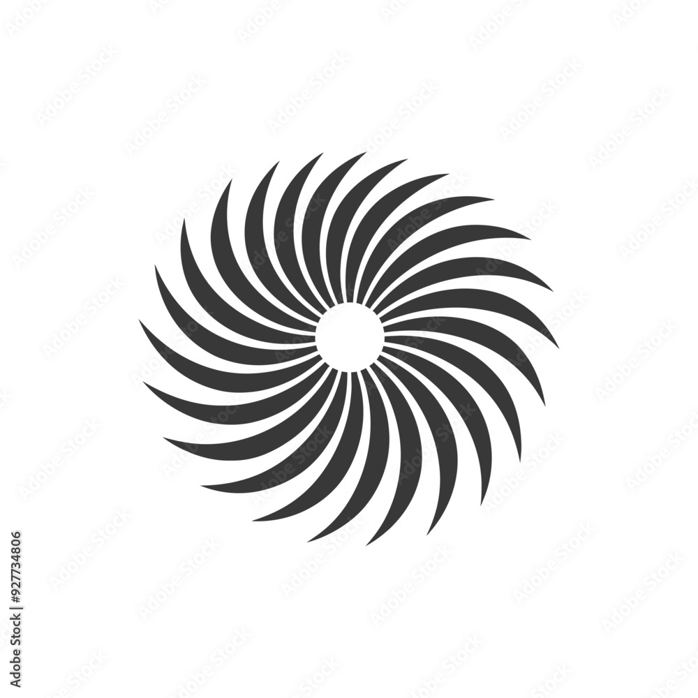 Abstract Swirling Design with a Central Circle Abstract Swirling Design with a Central Circle