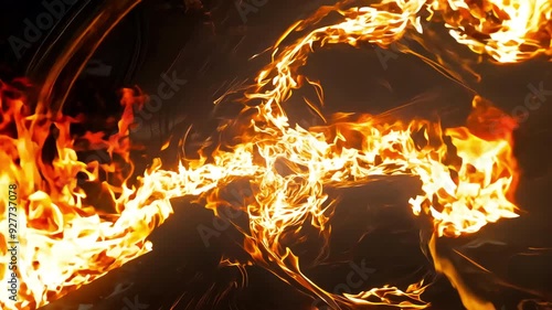 Luminous Blaze: Mesmerizing Magic Fire - made with Generative AI photo