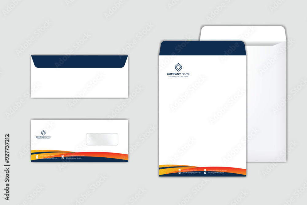 Corporate Envelope Design Template set Corporate Envelope Design Template set