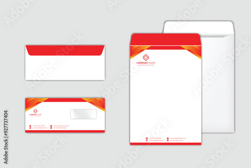 Corporate Envelope Design Template set photo