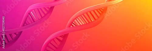 Illustration of a modern abstract DNA double helix photo