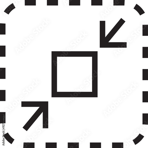 サイズ縮小のアイコンイラスト