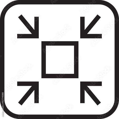 サイズ縮小のアイコンイラスト