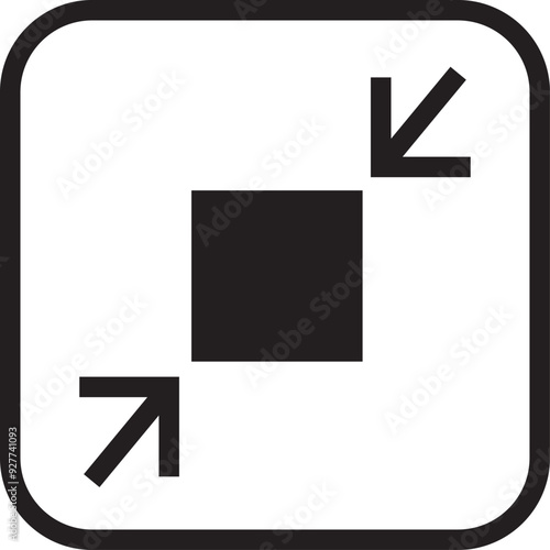 サイズ縮小のアイコンイラスト