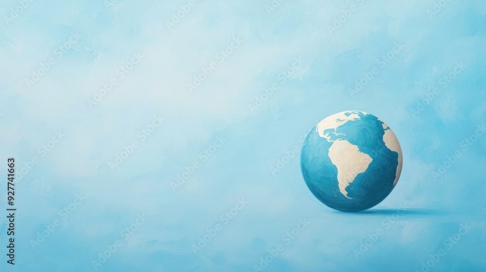 A serene globe illustration on a soft blue background, symbolizing peace and unity across the planet. A serene globe illustration on a soft blue background, symbolizing peace and unity across the planet.