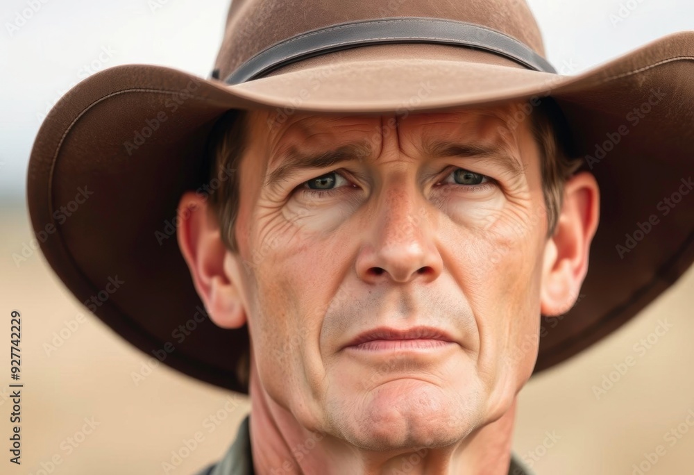 man with a cowboy hat, with a western appearance. man with a cowboy hat, with a western appearance.