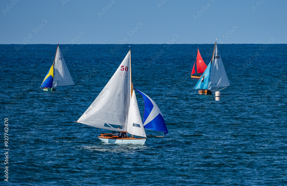 Fototapeta premium Trearddur Bay Sailing Club - Sail race Anglesey North Wales UK